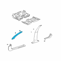 OEM 2005 Pontiac Bonneville Molding Asm-Windshield Side Upper Garnish *Neutral Diagram - 25766605