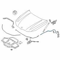 OEM BMW 840i xDrive Bowden Cable Diagram - 51-23-7-347-413