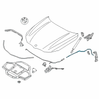 OEM BMW 745e xDrive Bowden Cable Diagram - 51-23-7-347-413