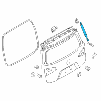 OEM Nissan Quest Stay Assembly - Back Door, LH Diagram - 90451-1JA5A