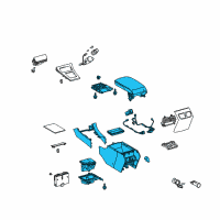 OEM 2012 Lexus ES350 Box Assy, Console, Rear Diagram - 58910-33391-C5