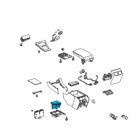 OEM 2011 Lexus ES350 Instrument Panel Cup Holder Assembly Diagram - 55620-33220-E6