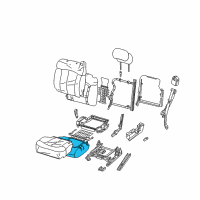OEM 2003 Cadillac Escalade EXT Seat Cushion Pad Diagram - 19330710