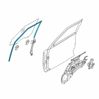 OEM Kia Soul Run Assembly-Front Door Window Glass Diagram - 825402K500