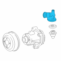 OEM 2002 Lincoln Navigator Thermostat Housing Diagram - XL1Z-8592-CB