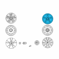 OEM 2003 Toyota Celica Wheel, Alloy Diagram - 42611-20A60