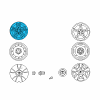 OEM 2004 Toyota Celica Wheel, Alloy Diagram - 42611-2B280