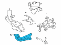 OEM Lexus NX250 Arm Assembly, Trailing Diagram - 48780-42080