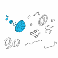 OEM Ford Focus Hub & Drum Diagram - 2U2Z-1V126-D