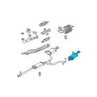 OEM 2006 Acura MDX Muffler Set, Driver Side Exhaust Diagram - 18035-S3V-A21