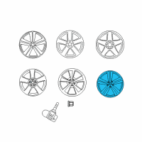 OEM 2013 Dodge Challenger Wheel Aluminum Diagram - 1JG85RXFAB