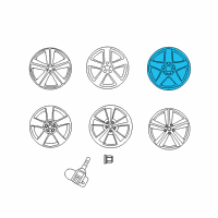 OEM 2010 Dodge Challenger Aluminum Wheel Diagram - 1GP23GSAAC