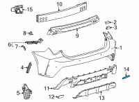 OEM 2022 Lexus RC F Bumper Reflector Diagram - 8191008012