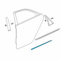 OEM 2016 Cadillac CT6 Body Side Molding Diagram - 23409489