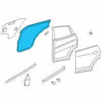 OEM 2019 Nissan Rogue Sport Weatherstrip-Rear Door, RH Diagram - 82830-6MA0A