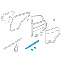 OEM 2021 Nissan Rogue Sport Seal-Rear Door Partition, RH Diagram - 82838-6MA0B