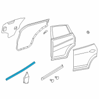 OEM 2022 Nissan Rogue Sport Seal-Rubber, Rear Door RH Diagram - 82834-6MA0C