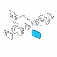 OEM 2007 Acura RL Mirror Set, Passenger Side (R1400) (Heated) (Coo) Diagram - 76203-SJA-305
