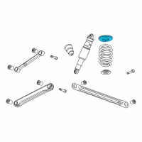 OEM 2018 Chevrolet Tahoe Upper Spring Insulator Diagram - 22896518