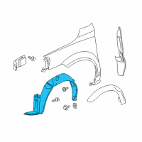 OEM Pontiac Montana Fender Liner Diagram - 15247665