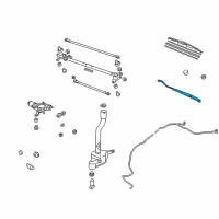 OEM Honda Arm, Windshield Wiper (Driver Side) Diagram - 76600-SJC-A01