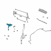 OEM 2010 Honda Ridgeline Motor, Front Wiper Diagram - 76505-SJC-A02