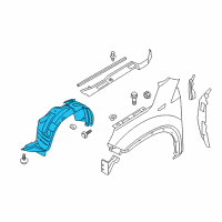 OEM 2014 Kia Sorento Guard Assembly-Front Wheel Diagram - 868101U500