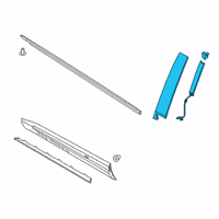 OEM 2021 Lincoln Aviator MOULDING - DOOR OUTSIDE Diagram - LC5Z7820554E