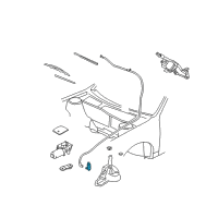 OEM Oldsmobile Cutlass Ciera Rear Washer Pump Diagram - 89025062