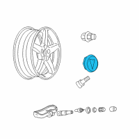OEM Pontiac Center Cap Diagram - 9596881