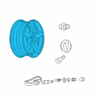OEM 2006 Pontiac Solstice Wheel Rim-18X8.0 Aluminum 55Mm Outside 110Mm Bellcrank Diagram - 9597298