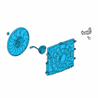 OEM Cadillac XT5 Fan Assembly Diagram - 84595305