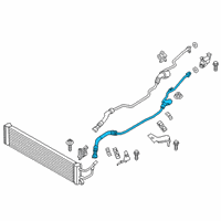 OEM BMW M8 TRANSMISSION OIL COOLER LINE Diagram - 17-22-8-673-185