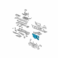 OEM 2002 Cadillac DeVille INSULATOR, Shroud and Dash and Vent Duct Panel Diagram - 25663069