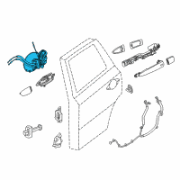 OEM 2020 Nissan Pathfinder Rear Door Lock Actuator Motor, Right Diagram - 82500-3KA0B