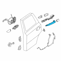 OEM 2019 Nissan Pathfinder Handle Outside Diagram - 82640-1A40A