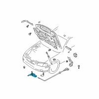 OEM 2000 Nissan Maxima Male Assy-Hood Lock Diagram - 65601-2Y90A