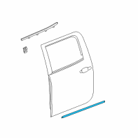 OEM 2015 Chevrolet Silverado 2500 HD Body Side Molding Diagram - 22775449
