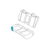 OEM 2013 Dodge Avenger Rear Seat Cushion Cover And Foam Diagram - 1UT93JRRAA