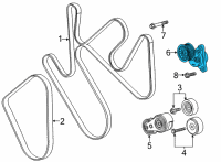 OEM 2020 GMC Sierra 3500 HD Serpentine Tensioner Diagram - 12700588