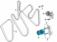 OEM Chevrolet Silverado 3500 HD Serpentine Tensioner Diagram - 12673657