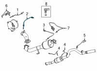 OEM GMC Sierra 2500 HD Sensor Asm-Exhaust Temperature (Position 2) Diagram - 12683487