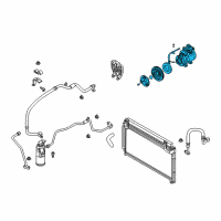 OEM Kia Rio Reman Compressor Assembly Diagram - RK30A61450U