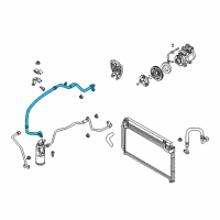 OEM 2002 Kia Rio Low Return Hose Diagram - 0K30A61460F