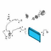 OEM 2002 Kia Rio Main-Condenser Diagram - 0K30A61480E