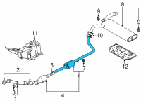 OEM 2021 Kia Seltos Center Muffler Assembly Diagram - 28650Q5250