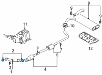OEM Hyundai Azera Gasket-Exhaust Pipe Diagram - 28751-3S100