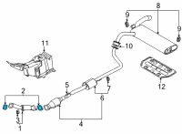 OEM Hyundai Veracruz Gasket-Exhaust Pipe Diagram - 28751-3S100