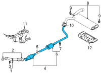 OEM 2021 Kia Seltos Center Muffler Complete Diagram - 28600Q5220