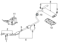 OEM Kia Soul Gasket-Exhaust Pipe Diagram - 28751A4000